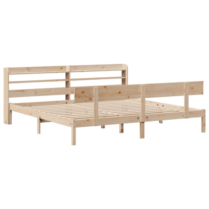 Bedframe zonder matras massief grenenhout 200x200 cm
