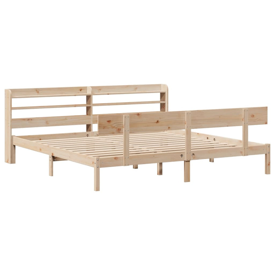 Bedframe zonder matras massief grenenhout 200x200 cm