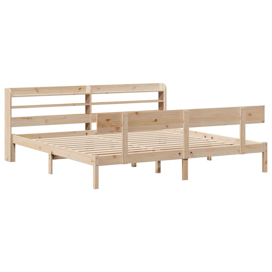 Bedframe zonder matras massief grenenhout 200x200 cm