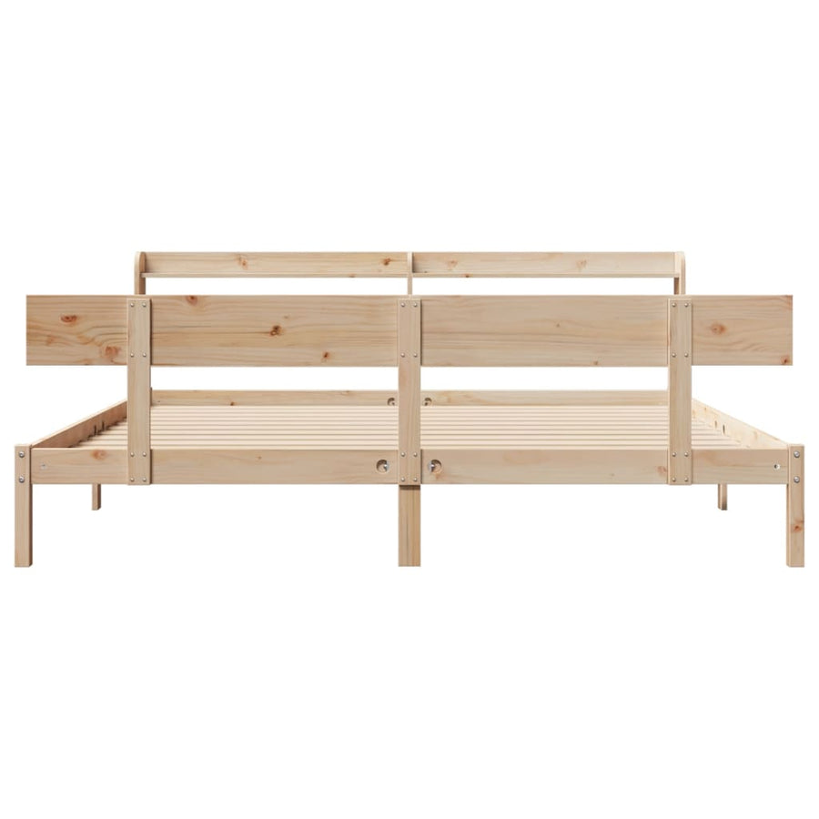 Bedframe zonder matras massief grenenhout 200x200 cm