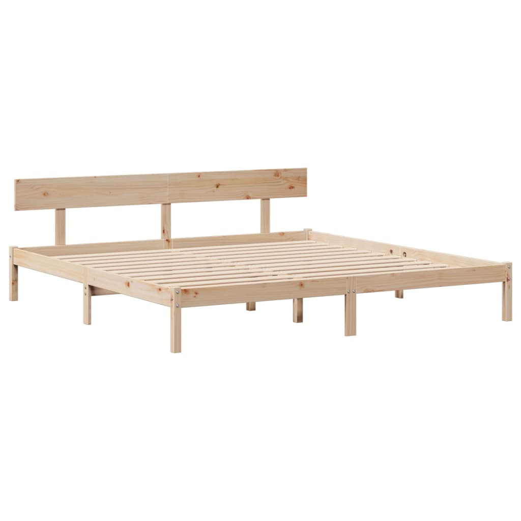 Bedframe zonder matras massief grenenhout 200x200 cm