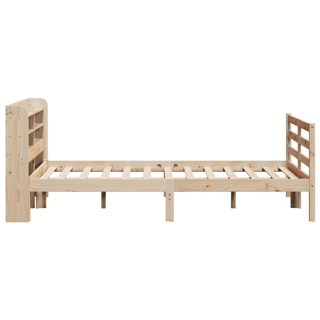 Bedframe met hoofdbord massief grenenhout 160x200 cm