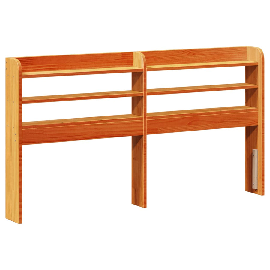 Bedframe zonder matras massief grenenhout wasbruin 120x190 cm