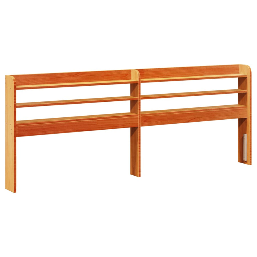 Bedframe zonder matras massief grenenhout wasbruin 200x200 cm