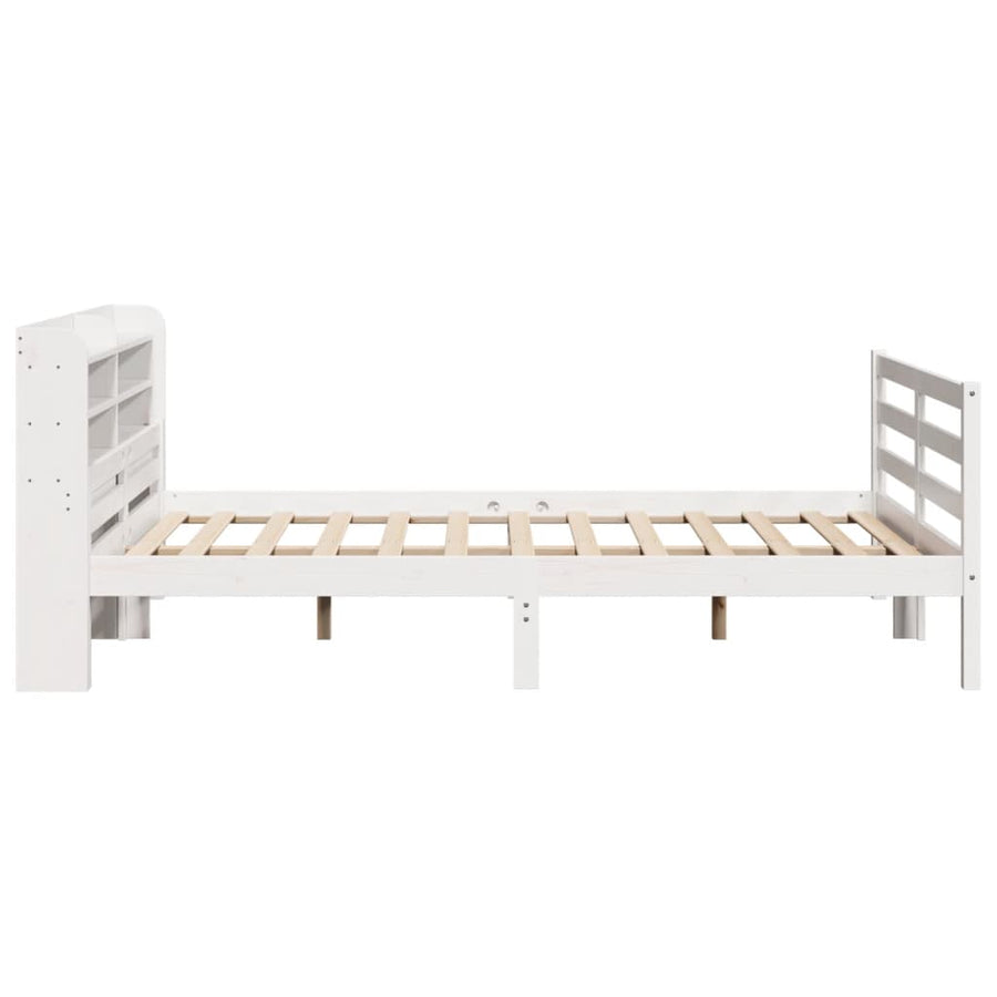Bedframe met hoofdeinde zonder matras 140x200 cm wit
