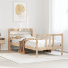 Bedframe massief grenenhout 90x190 cm met hoofdbord