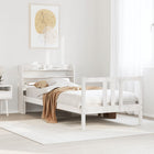 Bedframe 90x200 cm massief grenenhout wit