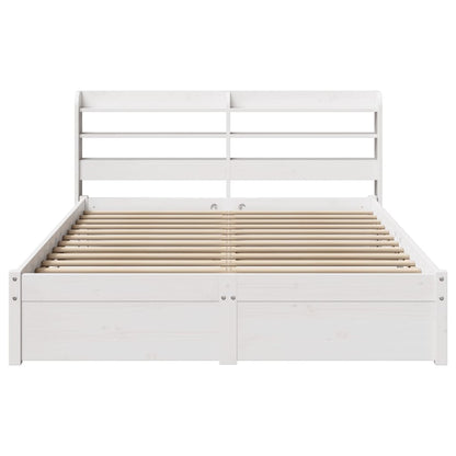 Bedframe Met Hoofdbord Massief Grenenhout 135 x 190 cm