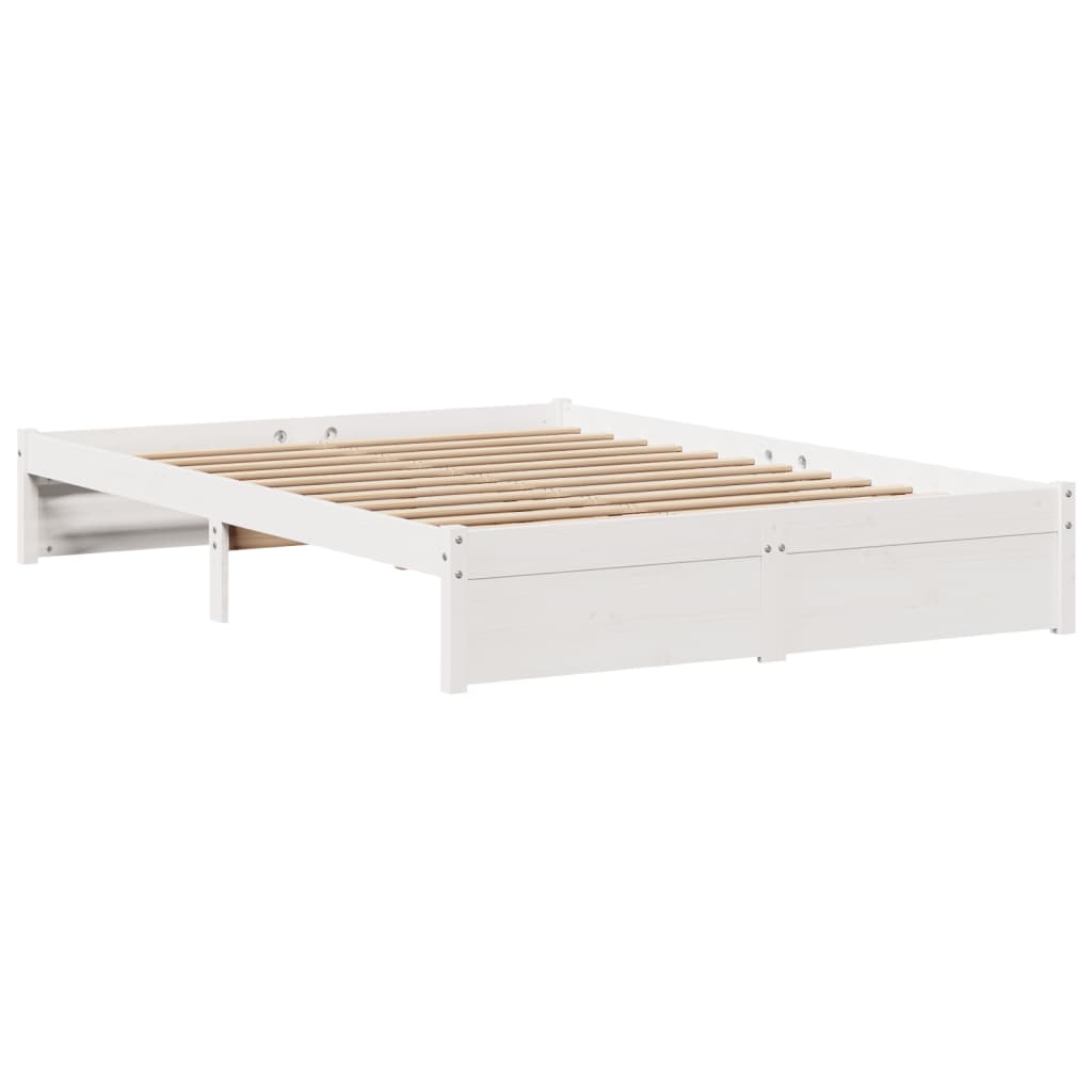 Bedframe Met Hoofdbord Massief Grenenhout 135 x 190 cm