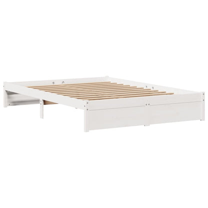 Bedframe Met Hoofdbord Massief Grenenhout 135 x 190 cm