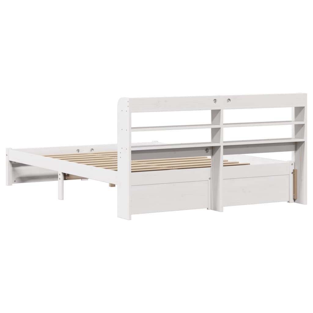 Bedframe Met Hoofdbord Massief Grenenhout 135 x 190 cm