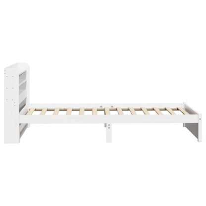 Bedframe met hoofdeinde zonder matras 90x200 cm wit