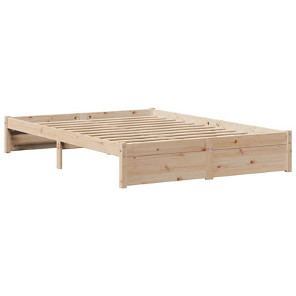 Bedframe met hoofdbord massief grenenhout 120x200 cm