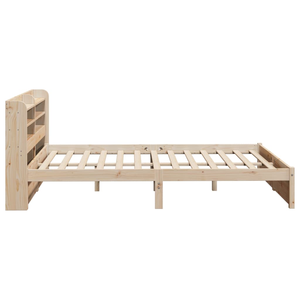 Bedframe met hoofdbord massief grenenhout 120x200 cm