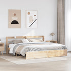 Bed frame with headboard solid pine wood 180x200 cm