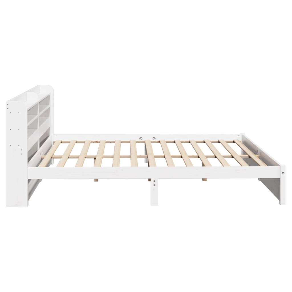 Bedframe met hoofdeinde zonder matras 180x200 cm wit