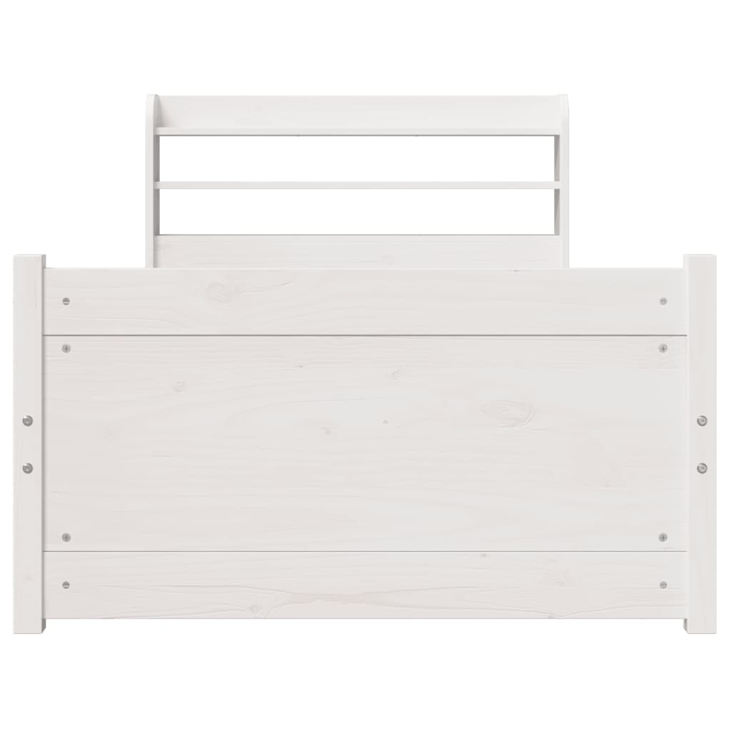 Bedframe met hoofdeinde zonder matras 90x190 cm wit