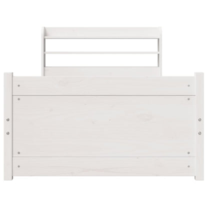Bedframe met hoofdeinde zonder matras 90x190 cm wit