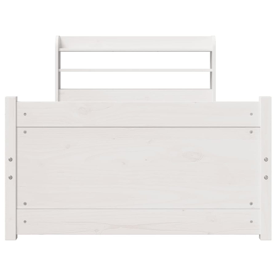 Bedframe met hoofdeinde zonder matras 90x190 cm wit