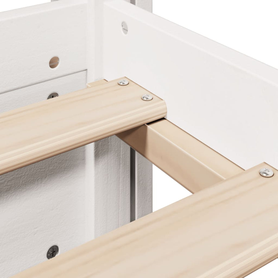 Bedframe met hoofdeinde zonder matras 90x190 cm wit