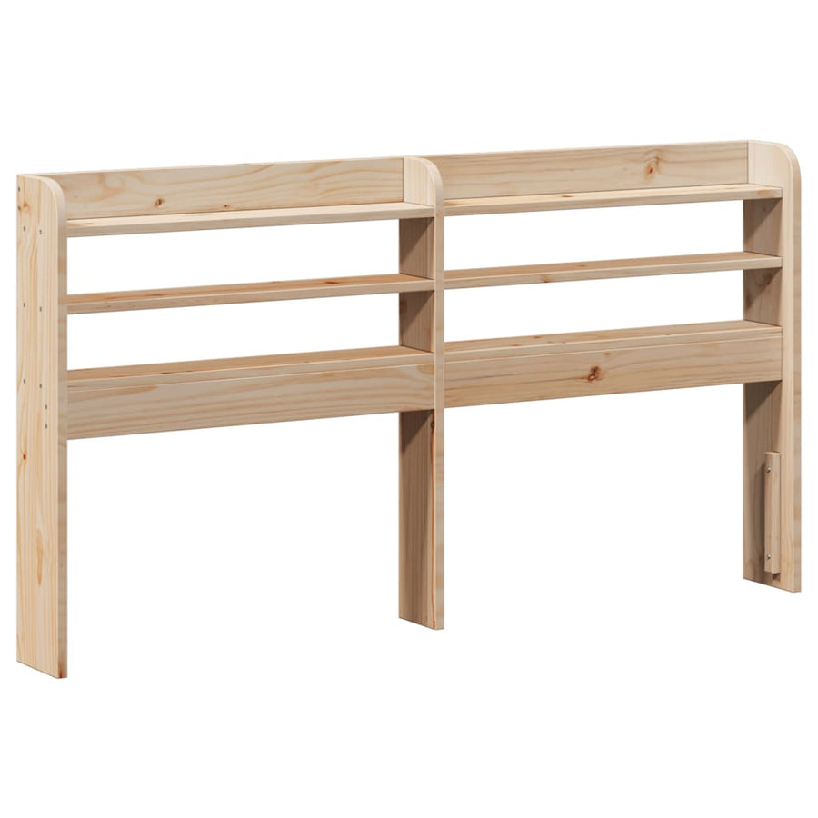 Bedframe Met Hoofdbord Massief Grenenhout 135 x 190 cm Bruin
