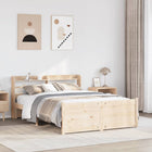 Bedframe massief grenenhout 135x190 cm met hoofdbord