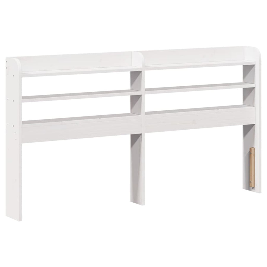 Bedframe met hoofdeinde zonder matras 140x190 cm wit