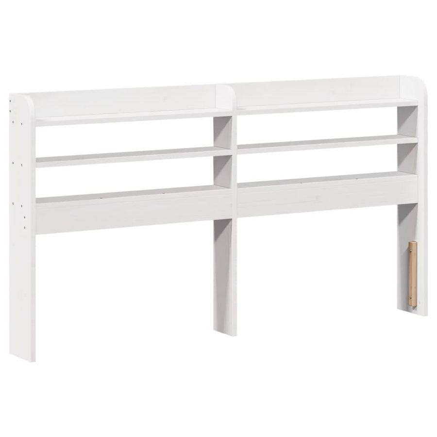 Bedframe met hoofdeinde zonder matras 140x200 cm wit
