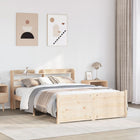 Bedframe massief grenenhout 150x200 cm met hoofdbord
