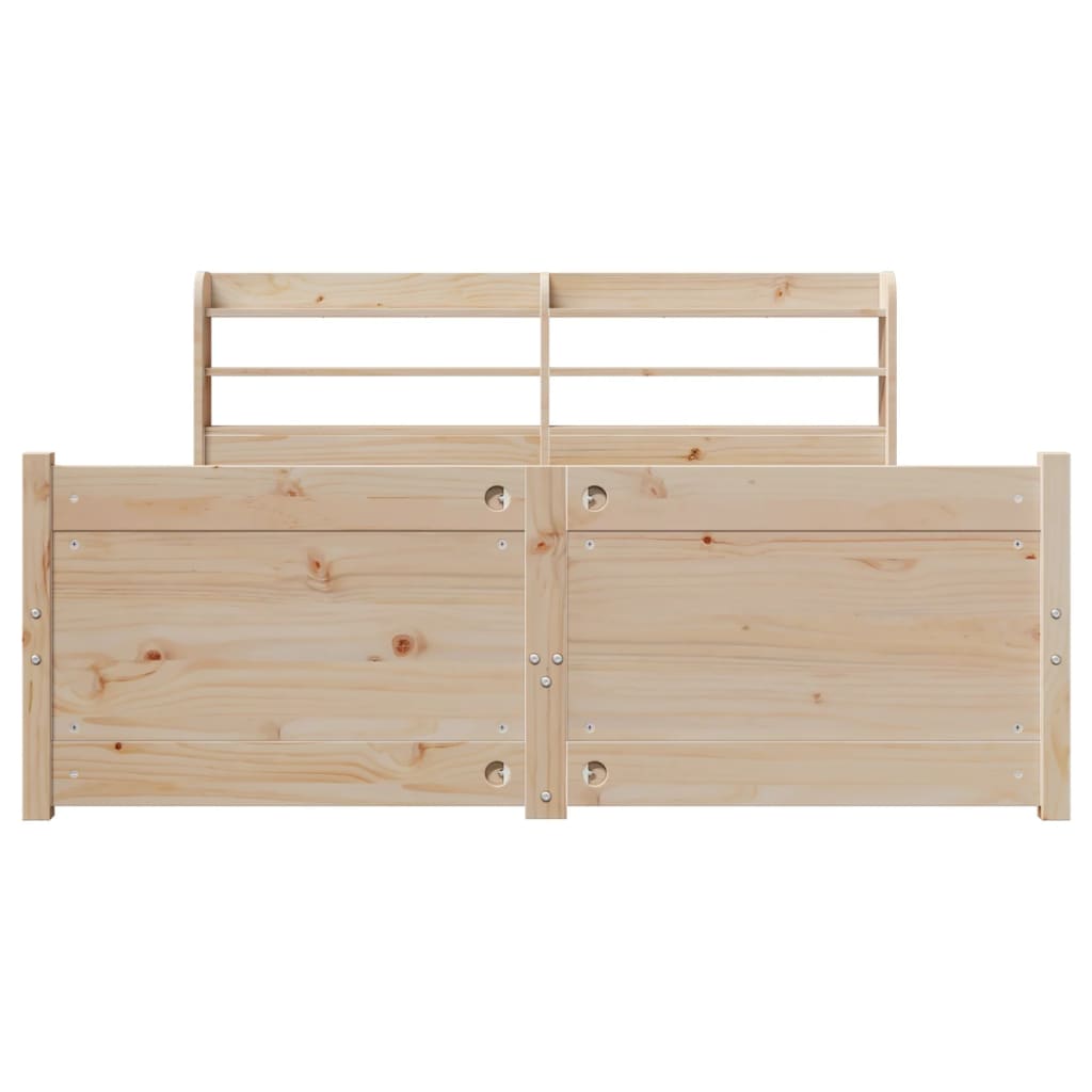 Bedframe Met Hoofdbord Massief Grenenhout 160X200 Cm