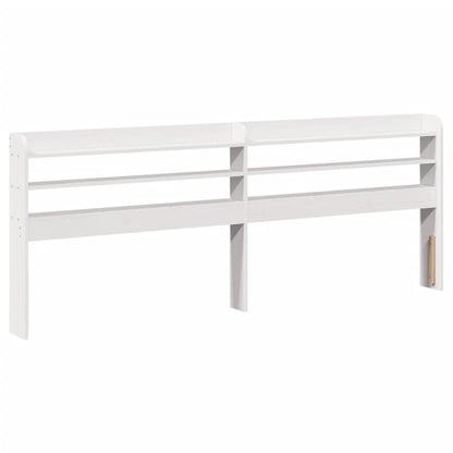 Bedframe met hoofdeinde zonder matras 180x200 cm wit