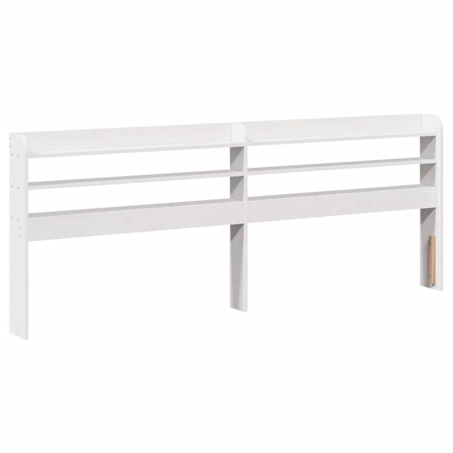 Bedframe met hoofdeinde zonder matras 180x200 cm wit