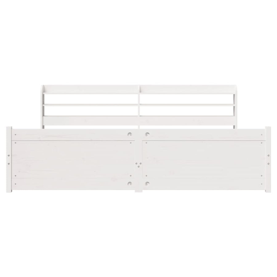 Bedframe met hoofdeinde zonder matras 180x200 cm wit