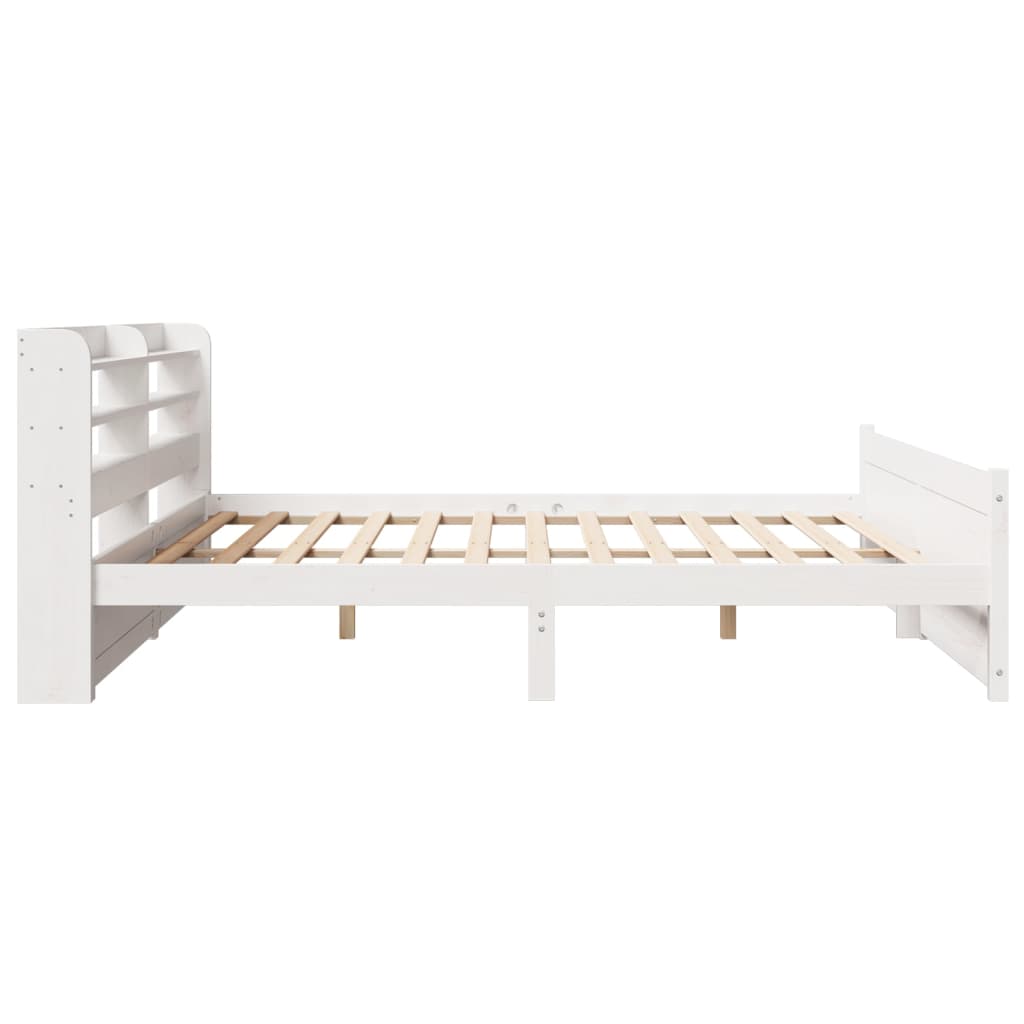 Bedframe met hoofdeinde zonder matras 180x200 cm wit