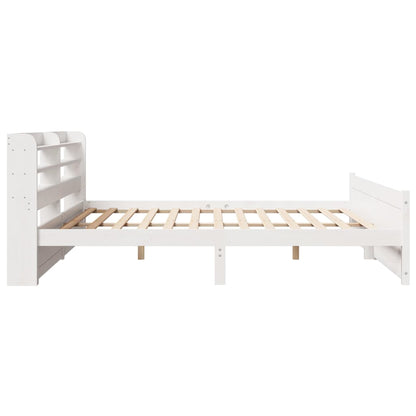 Bedframe met hoofdeinde zonder matras 180x200 cm wit