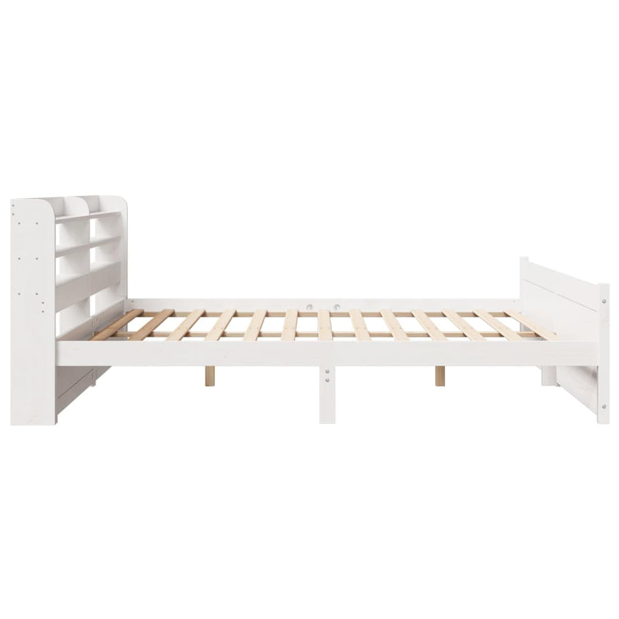Bedframe met hoofdeinde zonder matras 180x200 cm wit