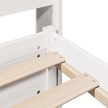 Bedframe met hoofdeinde zonder matras 180x200 cm wit