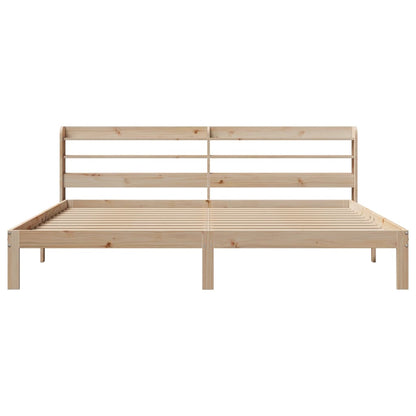 Bedframe met hoofdbord massief grenenhout 180x200 cm