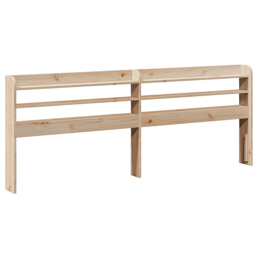 Bedframe Met Hoofdbord Massief Grenenhout 200 x 200 cm Naturel