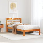 Solid pine bed frame, wax brown, 75x190 cm (mattress not included)
