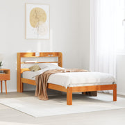 Solid pine bed frame, wax brown, 75x190 cm (mattress not included)