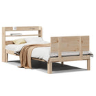 Bedframe met hoofdbord massief grenenhout 100x200 cm