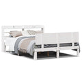 Bedframe met hoofdeinde zonder matras 160x200 cm wit