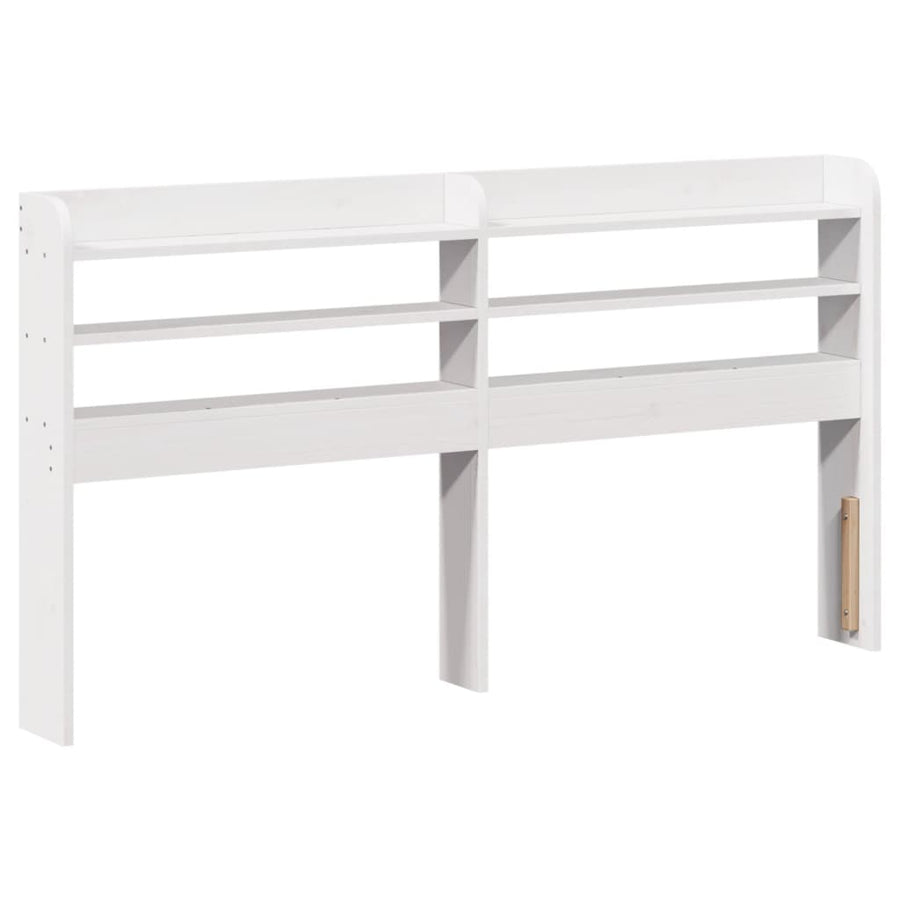 Bedframe met hoofdeinde zonder matras 140x190 cm wit