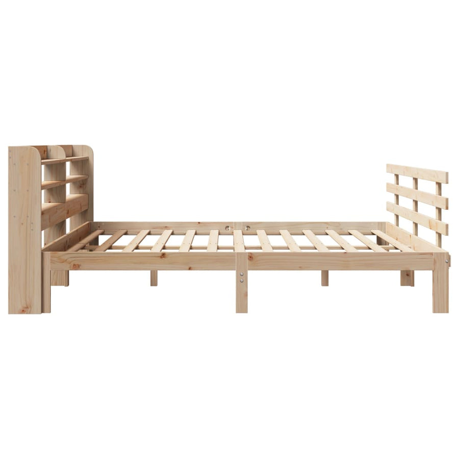 Bedframe met hoofdbord massief grenenhout 180x200 cm