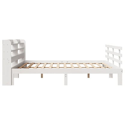 Bedframe met hoofdeinde zonder matras 180x200 cm wit