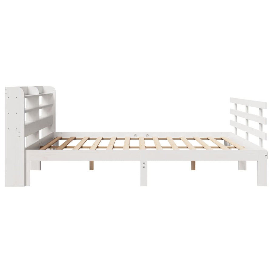 Bedframe met hoofdeinde zonder matras 180x200 cm wit