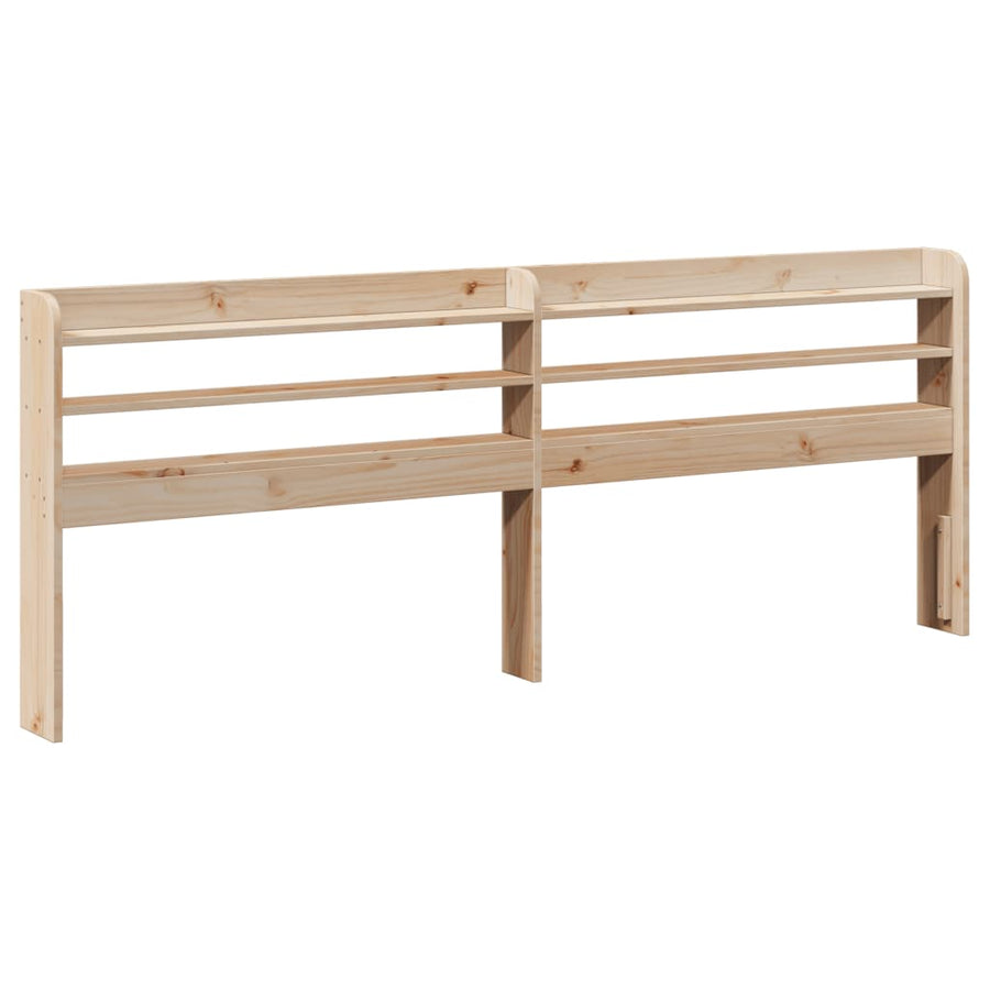 Bedframe met hoofdbord massief grenenhout 200x200 cm
