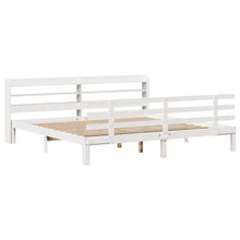 Bedframe met hoofdeinde zonder matras 200x200 cm wit