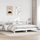 Bed frame without mattress solid pine wood white 180x200 cm